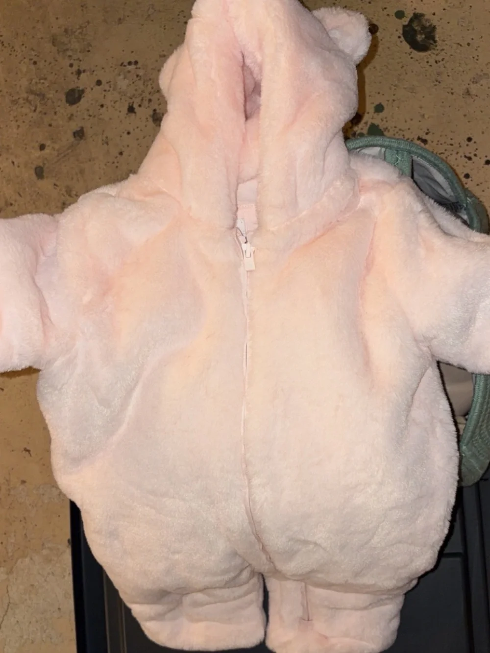 GAP Baby Pink Faux Fur Onesie - brand new 0-3 months